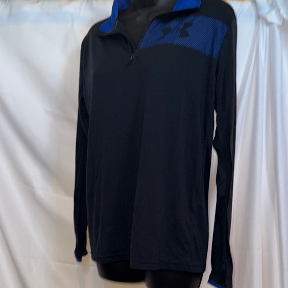 Under Armour Black and Blue Long Sleeve Athletic Tee